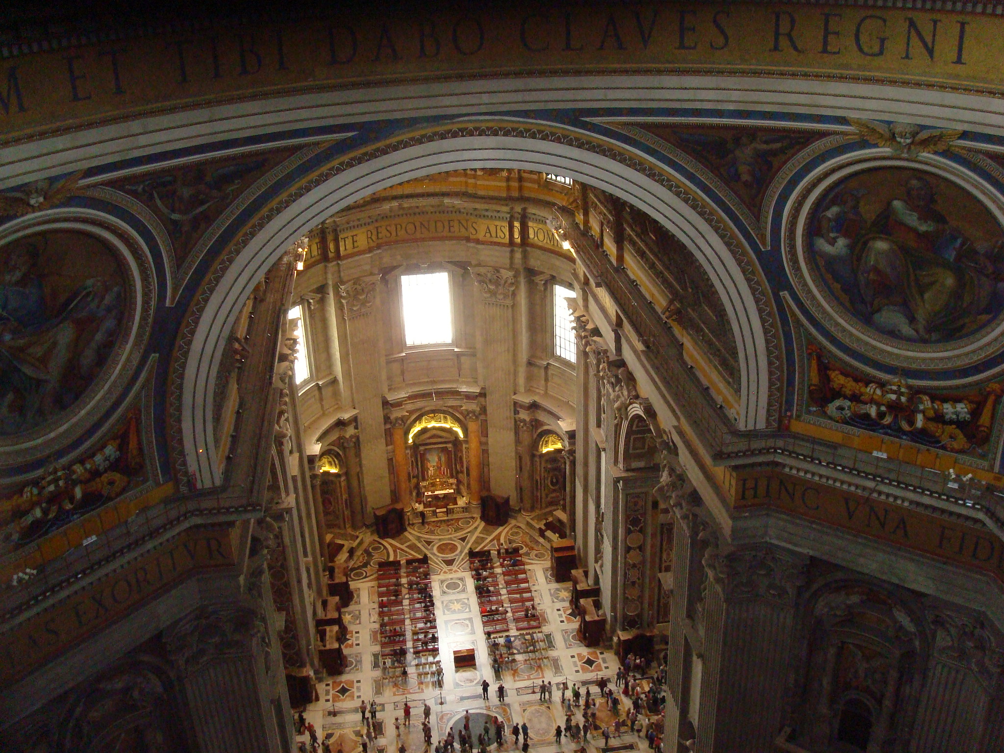 View of st peters basilica from viewing platform dome